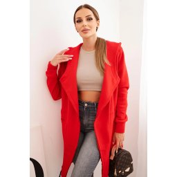 Insulated raincoat with hood red