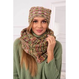 Women's set with fleece 4 Pory Roku K263 green neon