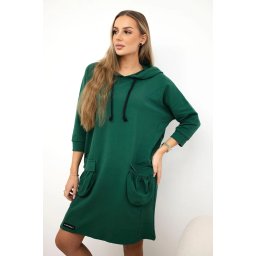 Dark green dress with a hood