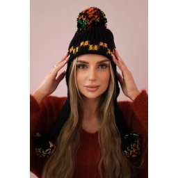 Women's cap with long ears Nadia K321 black
