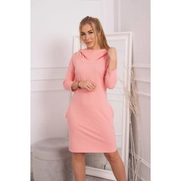 Dress with hood and pockets apricot
