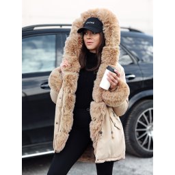 Parka de iarnă pentru femei cu blană CHARMFUR
