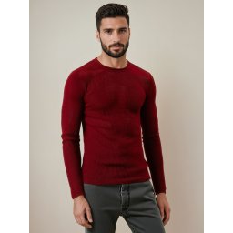 Pulover bordo pentru bărbați DStreet