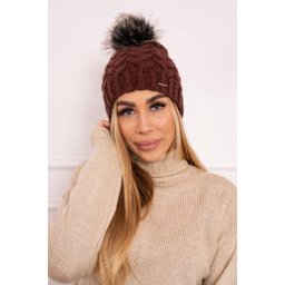 marka niezdefiniowana Cap with fleece Daria K217 brown