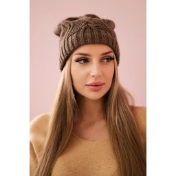 marka niezdefiniowana Cap with fleece Sylwia K244 mocca