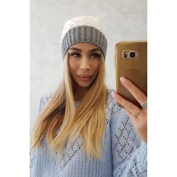 marka niezdefiniowana Cap with fleece Bibiana K264 purple + white