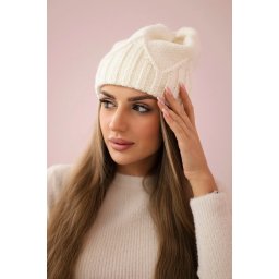 marka niezdefiniowana Women's cap Liliana K375 ecru