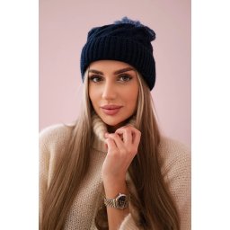 marka niezdefiniowana Cap with fleece Ilona K218 jeans+navy blue