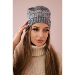 marka niezdefiniowana Cap with fleece Marta K231 dark gray