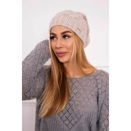 marka niezdefiniowana Cap with fleece Justyna K253 light beige