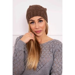 marka niezdefiniowana Cap with fleece Justyna K253 cappuccino