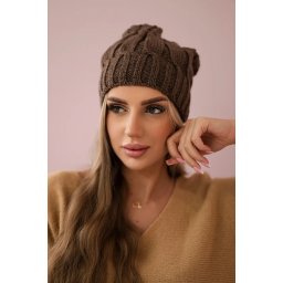 marka niezdefiniowana Cap with fleece Iwona K221 mocca