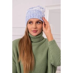 marka niezdefiniowana Cap with fleece Dolores K303 blue+white+jeans
