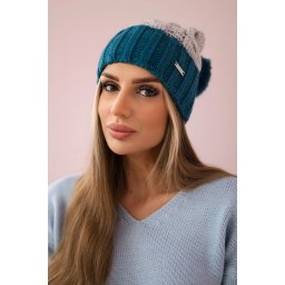 marka niezdefiniowana Cap with fleece Paris K212 gray+marine