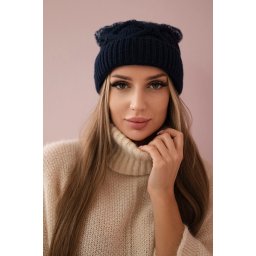 marka niezdefiniowana Cap with fleece Alice K248 jeans+blue