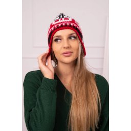 marka niezdefiniowana Women's cap Maryla K406 red+white+black