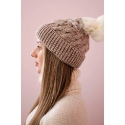 Kesi Cap with fleece Ilona K218 beige+ecru