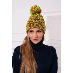 Kesi Cap with fleece Fiona K275 green neon + red