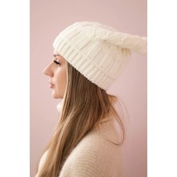 Kesi Cap with fleece Marta K231 ecru