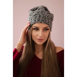 Kesi Cap with fleece Roksana K209 gray+purple