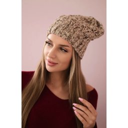Kesi Cap with fleece Roksana K209 dark beige