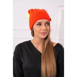 Kesi Cap with a pompom Judyta K347 orange