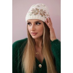 Kesi Women's cap Florencja K350 ecru+khaki