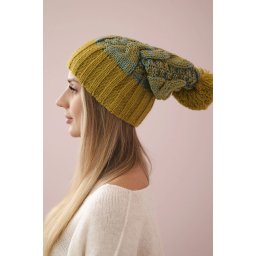Kesi Cap with fleece Paryż K213 kiwi + turquoise