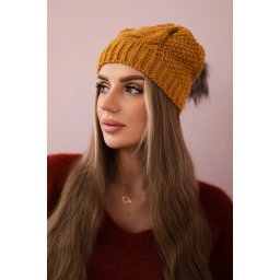 Kesi Cap with fleece Sandra K210 mustard