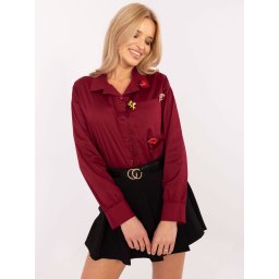 Shirt-DHJ-KS-9230.75P-burgundy
