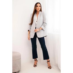 Kesi Włoski Elegant jacket with lapels gray
