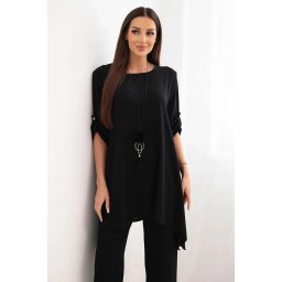 Kesi Włoski Set of blouse + pants with pendant black