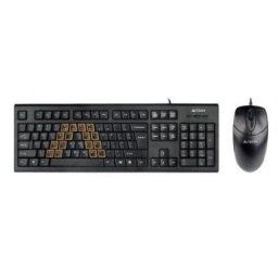 Tastatura KRS-85 + Mouse OP-720-B USB, Black