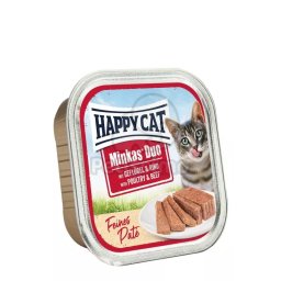 Happy Cat Minkas Duo - Pasăre și vită 16 x 100 g