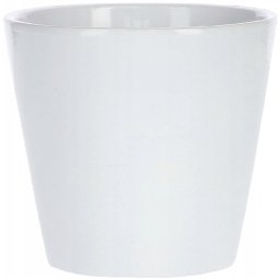 Ghiveci de flori din ceramică 9 cm alb