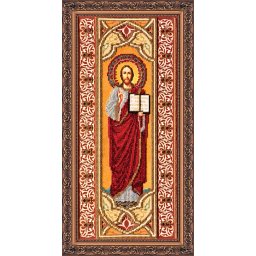 Set broderie cu margele cusute, Iisus Hristos, 19x41 cm