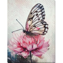 Set broderie cu margele cusute, Visul petalelor, 25x33 cm