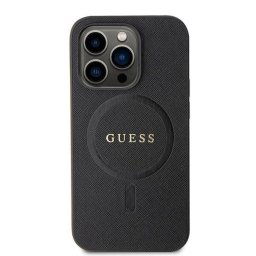 Husa Guess Compatibila Cu iPhone 15 Pro Max Saffiano MagSafe Negru