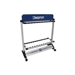 Suport/stand pentru expunere lansete Delphin, 24 posturi, aluminiu