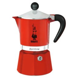 Espressoare pentru aragaz Rainbow, capacitate 150 ml, pentru 3 cesti, Rosu