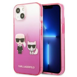 Husa Karl Lagerfeld KLHCP13STGKCP iPhone 13 mini 5,4" hardcase różowy/pink Gradient Ikonik Karl & Choupette