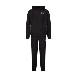 EA7 Emporio Armani Haine de casă negru / alb