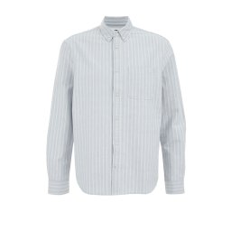 WE Fashion Cămașă albastru deschis / alb