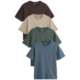 Next Tricou bej / albastru / maro închis / verde închis