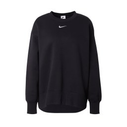 Nike Sportswear Bluză de molton 'PHNX FLC' negru / alb
