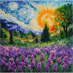 Set broderie cu margele cusute, Amintiri din vara, 20x20 cm