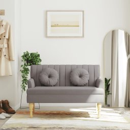 Bancheta cu perne, gri taupe, 113x64,5x75,5 cm, textil GartenMobel Dekor
