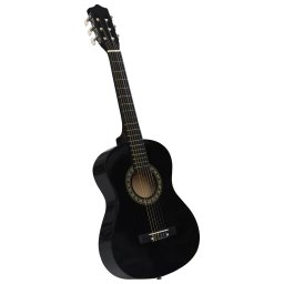 Chitara clasica pentru începatori si copii, negru, 1/2 34" GartenMobel Dekor