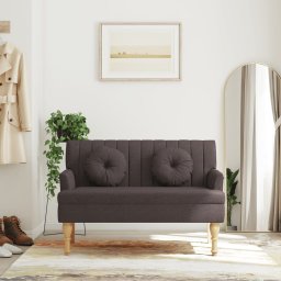 Bancheta cu perne, maro închis, 113x64,5x75,5 cm, textil GartenMobel Dekor