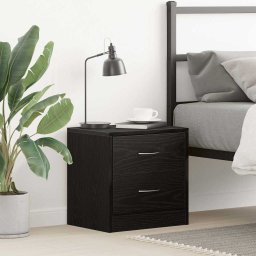 Noptiera stejar negru 40x30x40 cm lemn prelucrat GartenMobel Dekor